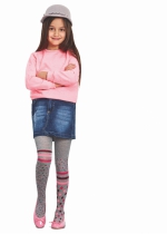 Superdot tricot panty KIDS GRAFIET
